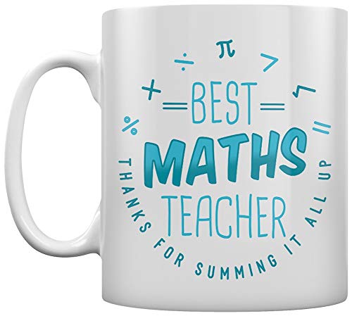 Grindstore Kaffeebecher The Best Maths Teacher weiß von Grindstore