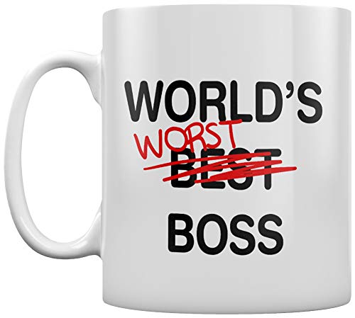 Grindstore Kaffeebecher World's Worst Boss weiß von Grindstore