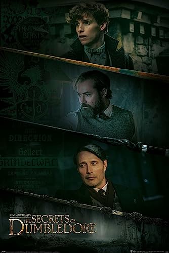 Grindstore Laminiertes Maxi-Poster "Fantastic Beasts The Secrets of Dumbledore" (Drei Zauberstäbe) von Grindstore