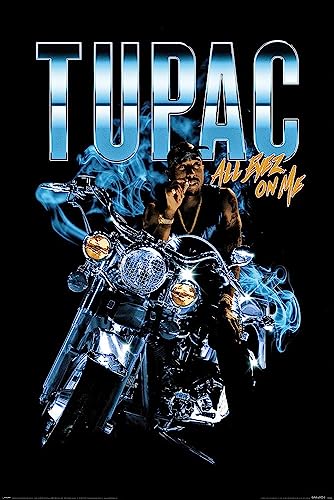 Grindstore Laminiertes Maxi-Poster Tupac Shakur (All Eyez Motorcycle) von Grindstore