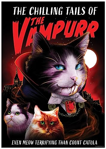 Grindstore Laminiertes Vintage Horror Cats The Vampurr Mini-Poster von Grindstore