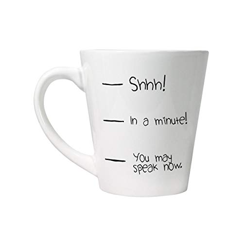 Grindstore Latte-Becher You May Speak Now weiß von Grindstore