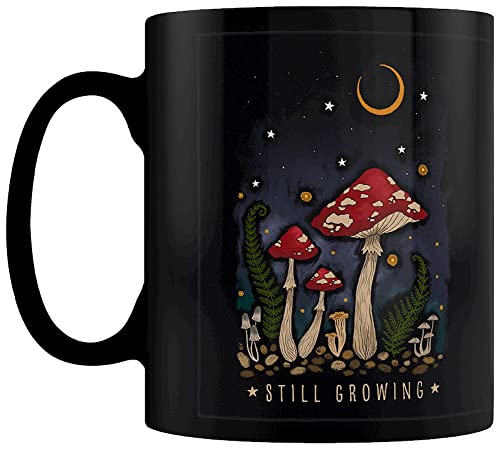 Grindstore Magical Mushrooms Still Growing Mug Tafelbecher Schwarz von Grindstore