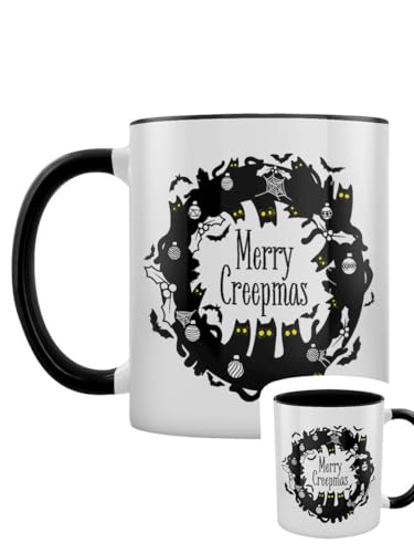 Grindstore Merry Creepmas Tasse mit schwarzer Innenseite, zweifarbig von Grindstore