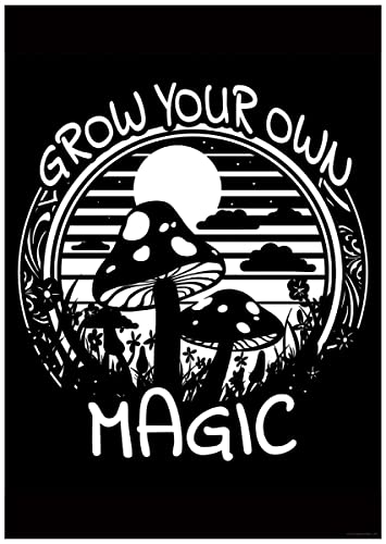 Grindstore Mushrooms Grow Your Own Magic Mini-Poster Schwarz 32x44cm von Grindstore