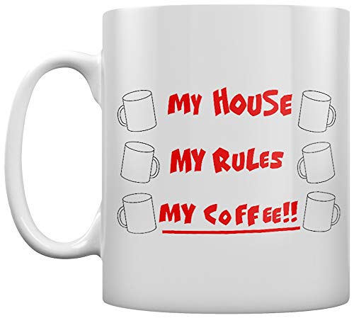 Grindstore My House My Rules My Coffee!! Becher Weiß von Grindstore