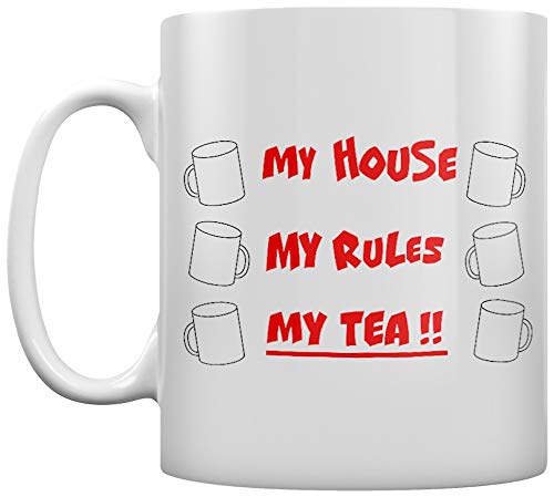 Grindstore My House My Rules My Tea!! Becher Weiß von Grindstore