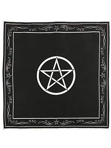 Something Different GW_74838 Altartuch | Pentagramm | 70x70cm | 1 Stück 60g schwarz von Grindstore