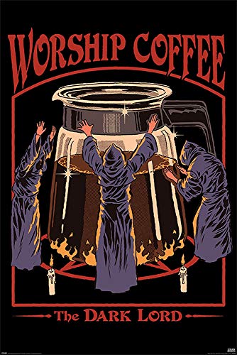 Grindstore Steven Rhodes Worship Coffee Maxi Poster, Unlaminierten, Bunten, 61x91.5cm von Pyramid International