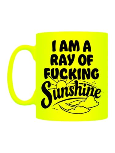 Grindstore Tasse mit Aufschrift "I Am A Ray of F*cking Sunshine", Gelb von Grindstore