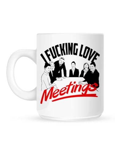 Grindstore Tasse mit Aufschrift "I F*cking Love Meetings" von Grindstore