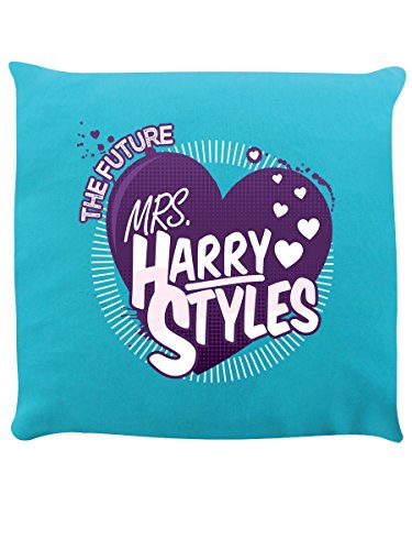 Grindstore The Future Mrs Harry Styles Kissen Türkis 40x40cm von Grindstore