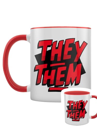 Grindstore They Them Red Inner zweifarbige Tasse von Grindstore