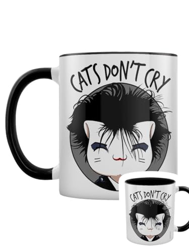 Grindstore VIPets Cats Don't Cry Tasse mit schwarzer Innenseite, zweifarbig von Grindstore