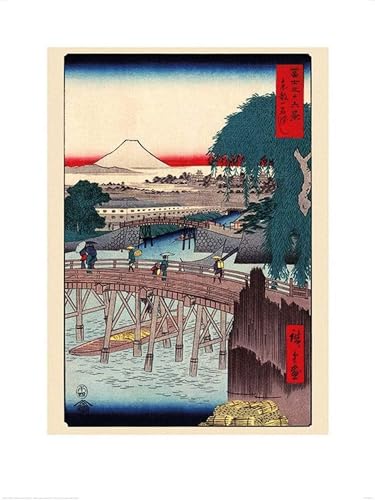 Hiroshige Drucken, Mehrfarbig, 60 x 80 cm von Grindstore
