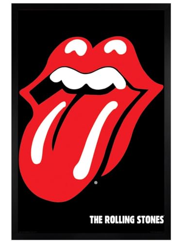 The Rolling Stones Maxi-Poster mit Zungen-Logo, Holzrahmen, Schwarz The Rolling Stones Maxi-Poster mit Zungen-Logo, Holzrahmen, Schwarz von Grindstore