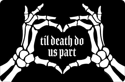 Til Death Us Do Part Kleines Blechschild Schwarz 15x10cm von Grindstore