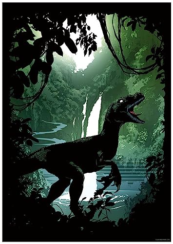 Velociraptor Silhouette Mini-Poster Velociraptor Silhouette Mini-Poster von Grindstore