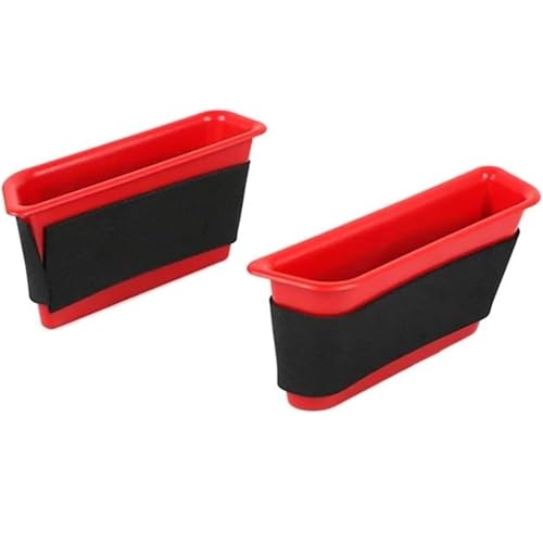 Griozzyi Türgriffabdeckung Auto-Innentürgriffe Innenzubehör Autotürgriff-Organizer Aufbewahrungsbox für Ford für Mustang 2015-2022(Rot) von Griozzyi