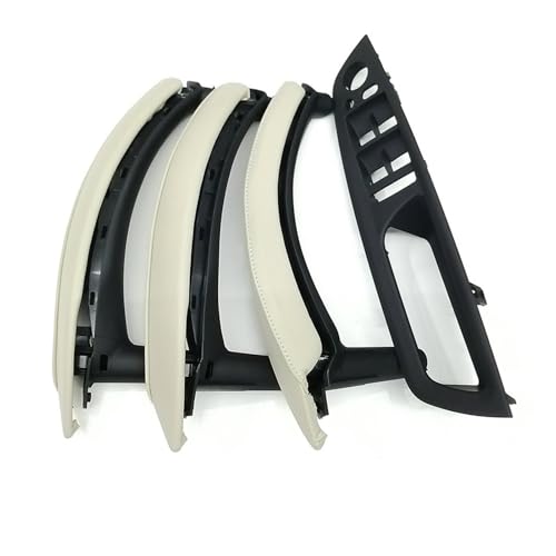 Griozzyi Türgriffabdeckung Für BMW X5 X6 E70 E71 E72 2007-2013 Innentür-Armlehne rechts, Leder-Zuggriff, komplettes Set(RHD Creamy 7pcs) von Griozzyi