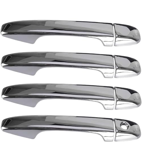 Türgriffabdeckung Auto Auto Links Außentür Griff 1 Set Seite Abdeckungen Borte 2009-2013 Silber ABS von Griozzyi