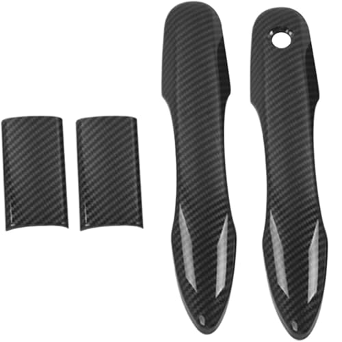 Türgriffabdeckung Auto Auto Links Außentür Griff 4Pcs Accssories Carbon Faser Abdeckung ABS Dekoration Schutz Türgriffabdeckung Auto Auto Links Außentür Griff 4Pcs Accssories Carbon Faser Abdeckung ABS Dekoration Schutz von Griozzyi