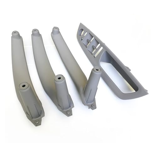 Türgriffabdeckung Für BMW X5 X6 E70 E71 E72 2007-2013 Innentür-Armlehne rechts, Leder-Zuggriff, komplettes Set(RHD Gray 4pcs) von Griozzyi