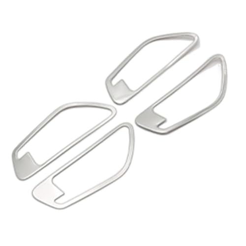 Türgriffabdeckung Für Hyundai Für Tucson NX4 2021 2022 Auto Innentür Griff Schüssel Abdeckung Stahl Dekoration Rahmen Aufkleber Zubehör(A Silver) von Griozzyi