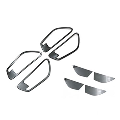 Türgriffabdeckung Für Hyundai Für Tucson NX4 2021 2022 Auto Innentür Griff Schüssel Abdeckung Stahl Dekoration Rahmen Aufkleber Zubehör(A and B Black) von Griozzyi