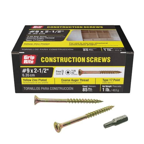 Grip Rite Prime Guard 212 GCS1 T25 STAR Drive Konstruktion Schrauben mit Typ 17 Spitze, # 8 von 2–1/5,1 cm von Grip-Rite