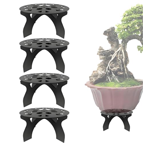 Griplier Metall-Pflanzenständer, Blumentopfhalter, Kunst-Topfhalter, Blumenhocker Blumentopfständer,100 kg Tragfähigkeit Flowerpot Basis für Innen-Balkon Outdoor Garten (4 Stück) von Griplier
