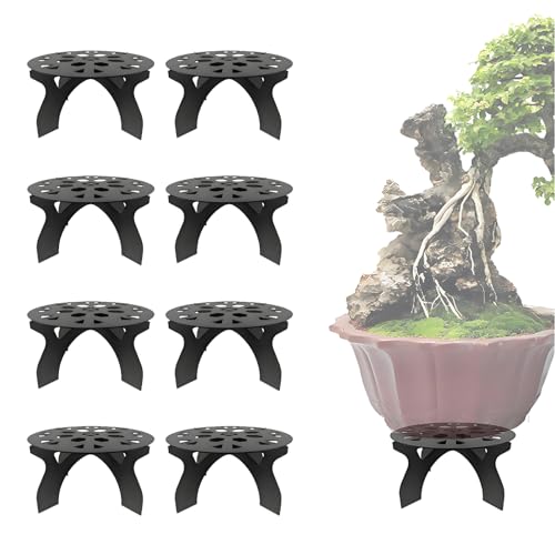 Griplier Metall-Pflanzenständer, Blumentopfhalter, Kunst-Topfhalter, Blumenhocker Blumentopfständer,100 kg Tragfähigkeit Flowerpot Basis für Innen-Balkon Outdoor Garten (8 Stück) von Griplier