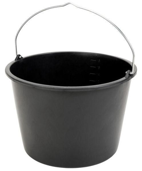 Gripline Baueimer 20 Liter, schwarz, Mörteleimer, Maurereimer, bruc... von Gripline