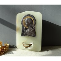 Antike Onyx Weihwasserschrift Signiert Gicar, Graviert Virgo Jungfrauum Antike Onyx Weihwasserschrift Signiert Gicar, Graviert Virgo Jungfrauum von GrisSourisBrocante