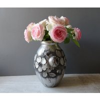 Lucien Houzeaux Art Deco Zinnvase Geprägtes Anemonen - Und Rosendekor Lucien Houzeaux Art Deco Zinnvase Geprägtes Anemonen - Und Rosendekor von GrisSourisBrocante