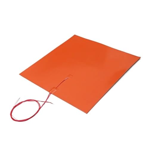 Grivon Heizkissen aus Silikon 200x200 12v 200w Silikon-Heizkissen 3D-Drucker Heizbett mit Klebstoff, NTC 100K(24v 200w 150c) von Grivon