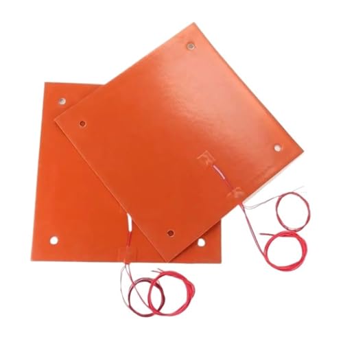 Grivon Heizkissen aus Silikon 310 x 310 mm, 750 W bei 110 V, Heizkissen for 3D-Drucker mit Schraubenlöchern, Selbstklebender Rückseite und NTC 100 K(500w,110v) von Grivon