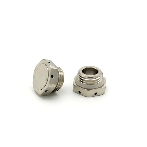Grivon Kabelverschraubung Edelstahl 304 Wasserdichtes Entlüftungsventil Ausgleichsventil M8 M10 M12 M16 M20 Metall-Entlüftungsstopfen(Brass Nickel Plated,M10X1.5_5PCS) von Grivon