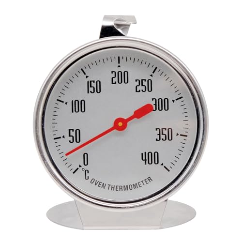 Griwuut Backofenthermometer, 0~400 ℃ Zifferblatt, Edelstahl-Bratthermometer, sofort ablesbare Ofentemperaturanzeige, Präzises Thermometer für Backofen und Ofen von Griwuut