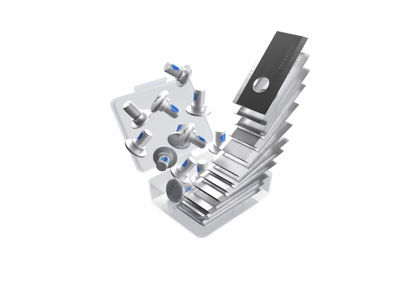 Grizzly Tools Mährobotermesser Ersatzmesser-Set für Parkside Akku Mähroboter PAMR 500 A1 (12-St., Set), Für Parkside Mähroboter von Grizzly Tools