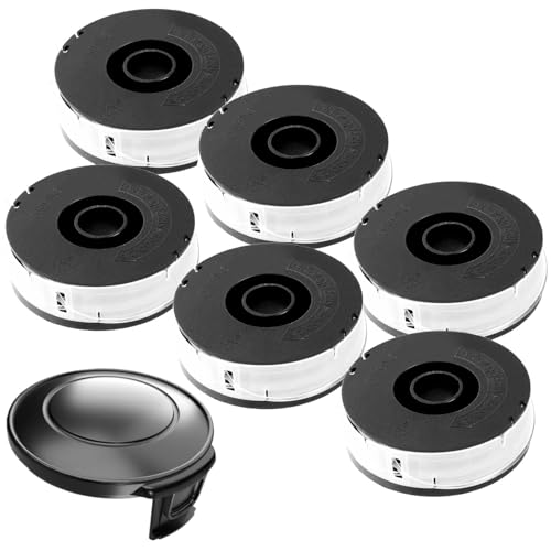 6 Spulen plus 1 Haube passend für Einhell RG ET 7535 +RT 5030 + RT 3110 + ET 500/30, Einhell Blue Line BG-ET 5030 Fadenspule Ersatzspule Trimmerspule Elekro Rasentrimmer von Grizzly Tools