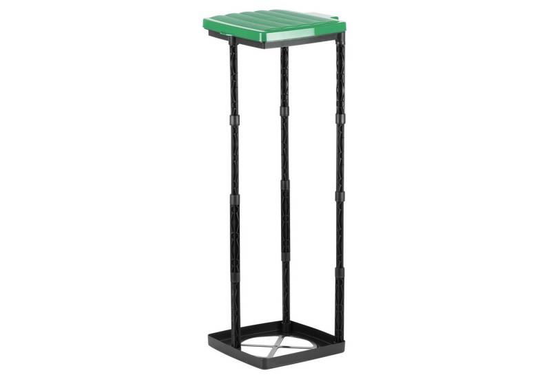 Grizzly Müllsackständer 1x Mülleimer für grüne Säcke mit Deckel 25-120 L, höhenverstellbar, Stecksystem mit Klemmring von Grizzly