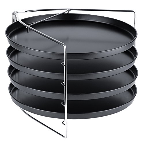 Grizzly Pizza Backset, 5-teilig, mit feststellbarer Standhalterung und 4x Pizzablech rund 28 cm, Pizzagestell für Backofen 4 Pizzen gleichzeitig backen Grizzly Pizza Backset, 5-teilig, mit feststellbarer Standhalterung und 4x Pizzablech rund 28 cm, Pizzagestell für Backofen 4 Pizzen gleichzeitig backen von Grizzly