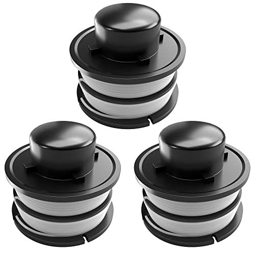 Grizzly Tools Doppelfadenspule Spule Ersatzspulen-Set 3 teilig mit Tippautomatik für GRIZZLY Elektro Rasentrimmer ET 3500 ET 350 Set ERT 3525 von Grizzly