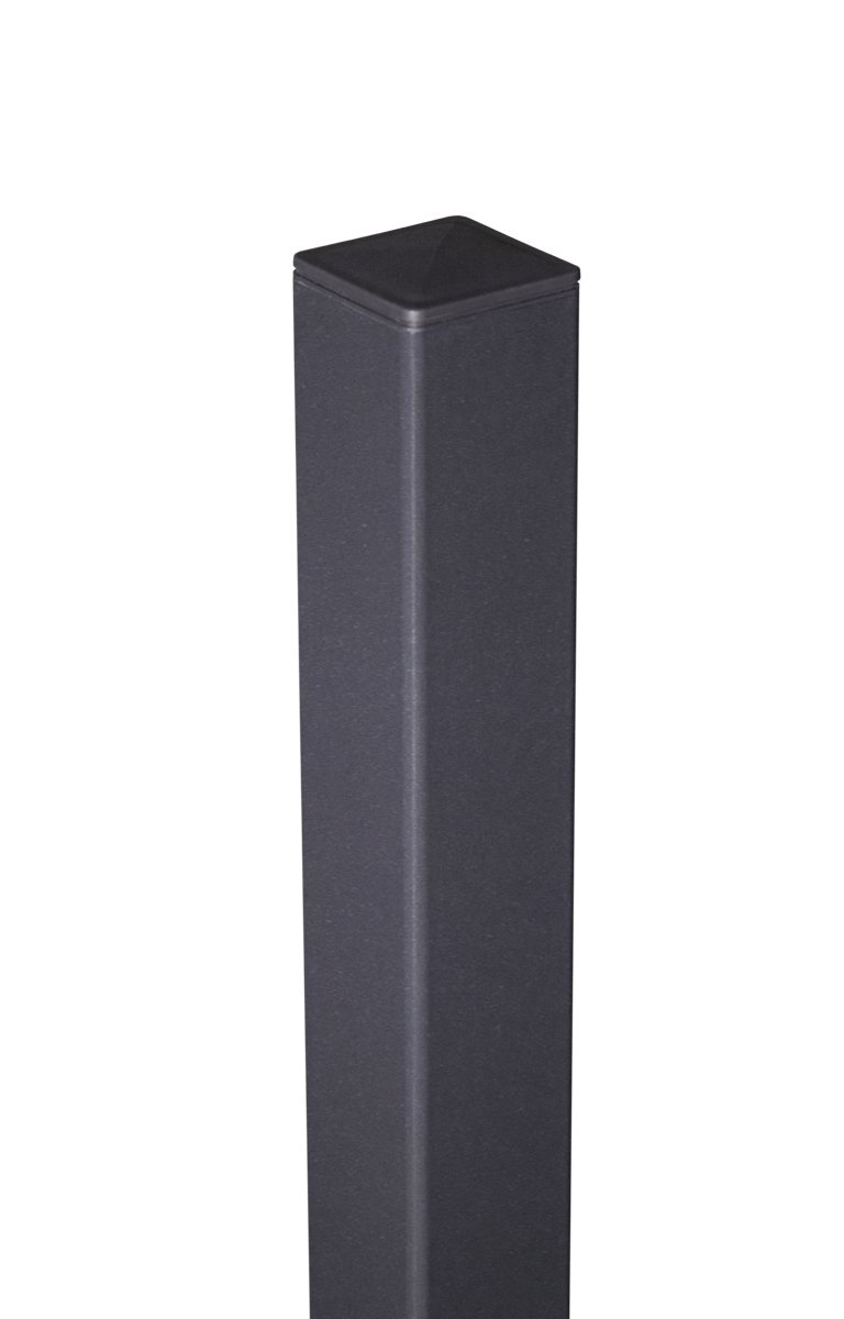 GroJa Aluminium-Pfosten 6x6 inkl. Kappe Anthrazit DB703 1000 mm von GroJa
