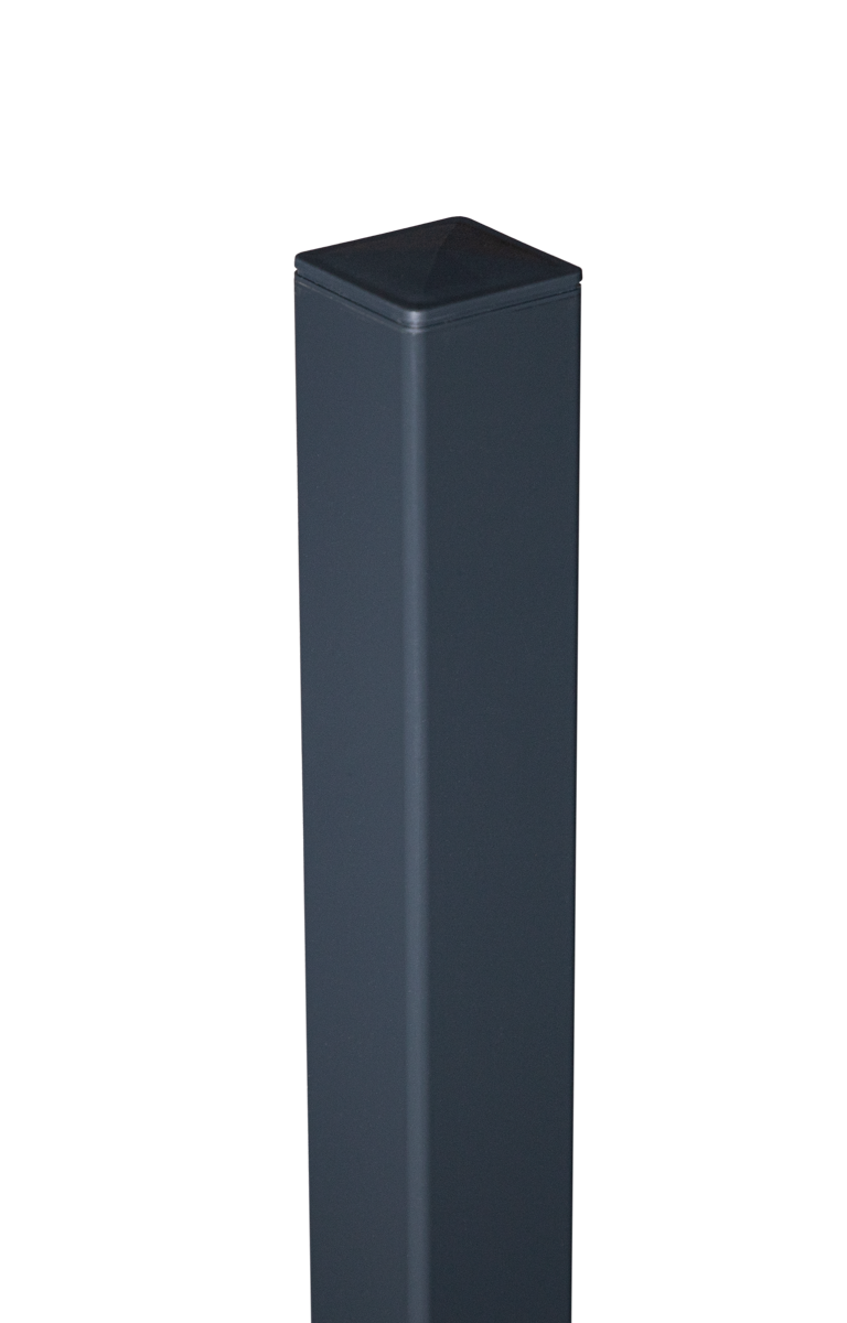 GroJa Aluminium-Pfosten 6x6 inkl. Kappe Anthrazit RAL 7016 1000 mm von GroJa