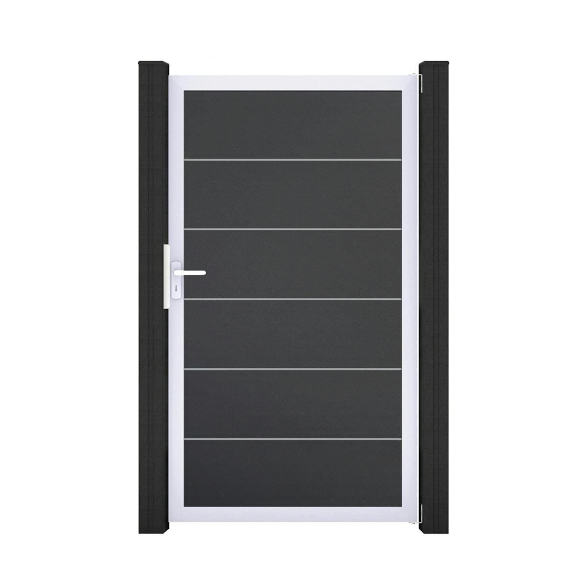 GroJa BasicLine PVC Stecksystem Premium Universal Einzeltor mit Alurahmen anthrazitgrau GroJa BasicLine PVC Stecksystem Premium Universal Einzeltor mit Alurahmen anthrazitgrau von GroJa
