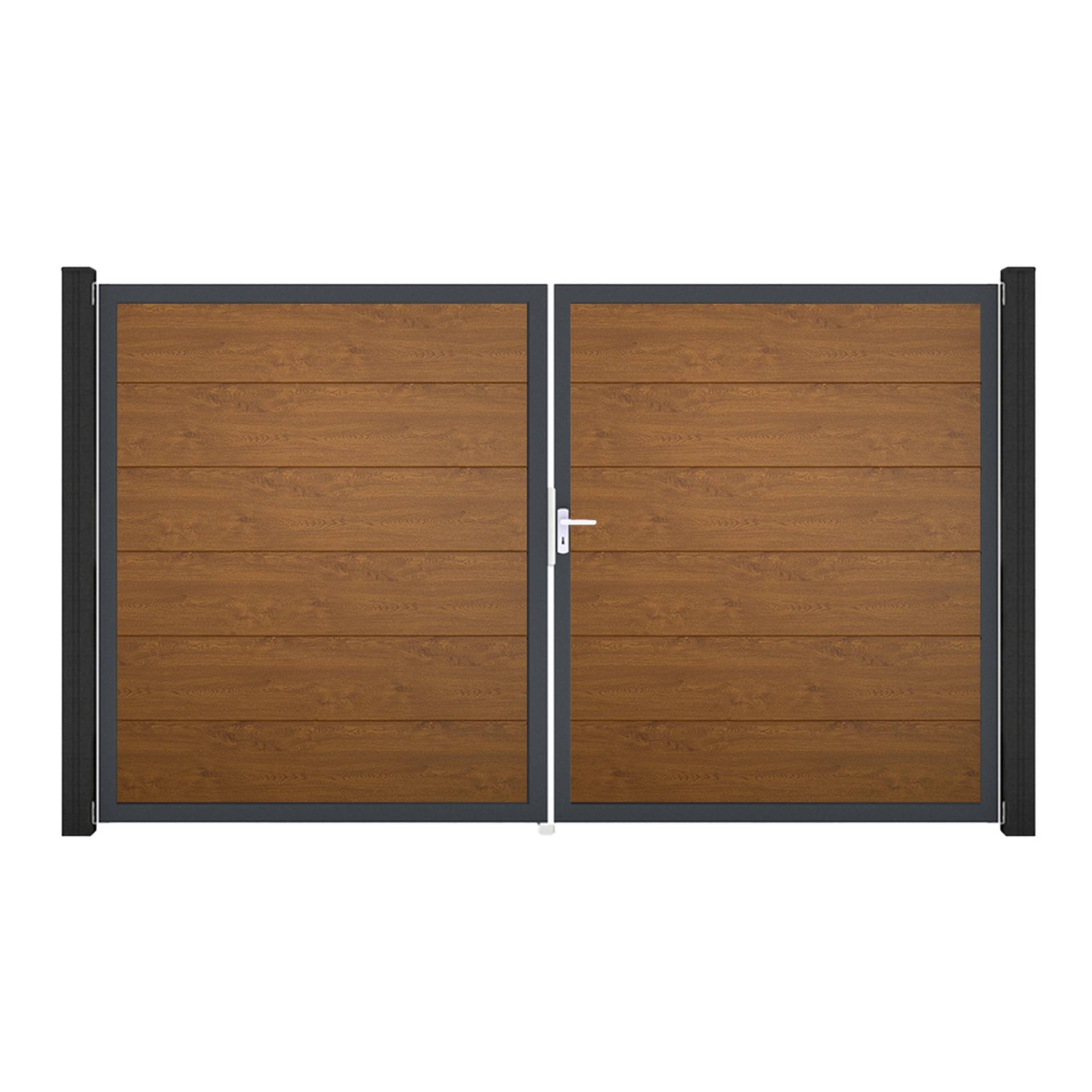 GroJa Doppeltor 'BasicLine' DIN rechts Eichefarben dunkel/anthrazit 300 x 180 cm GroJa Doppeltor 'BasicLine' DIN rechts Eichefarben dunkel/anthrazit 300 x 180 cm von GroJa