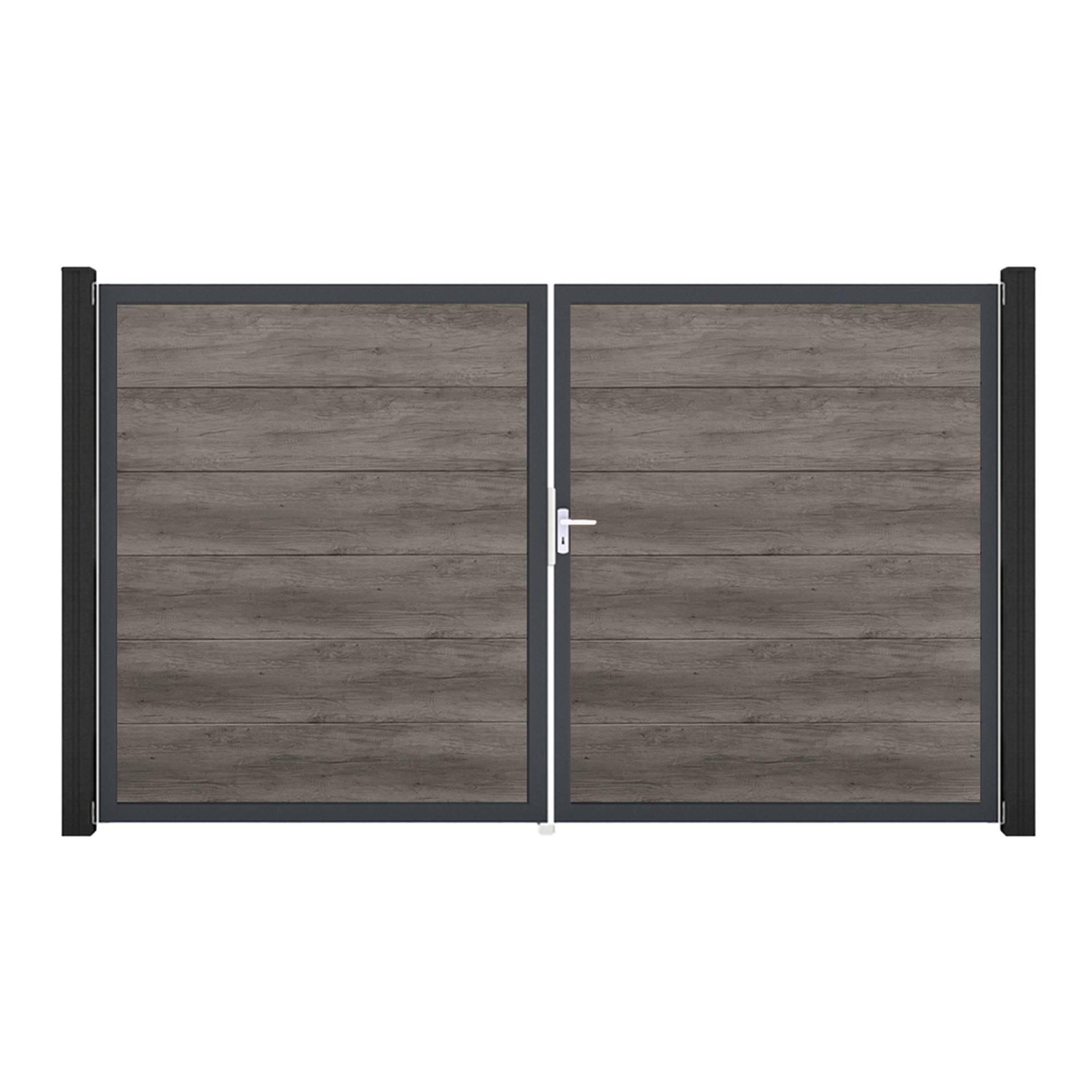 GroJa Doppeltor 'BasicLine' DIN rechts dark oak/anthrazit 300 x 180 cm GroJa Doppeltor 'BasicLine' DIN rechts dark oak/anthrazit 300 x 180 cm von GroJa