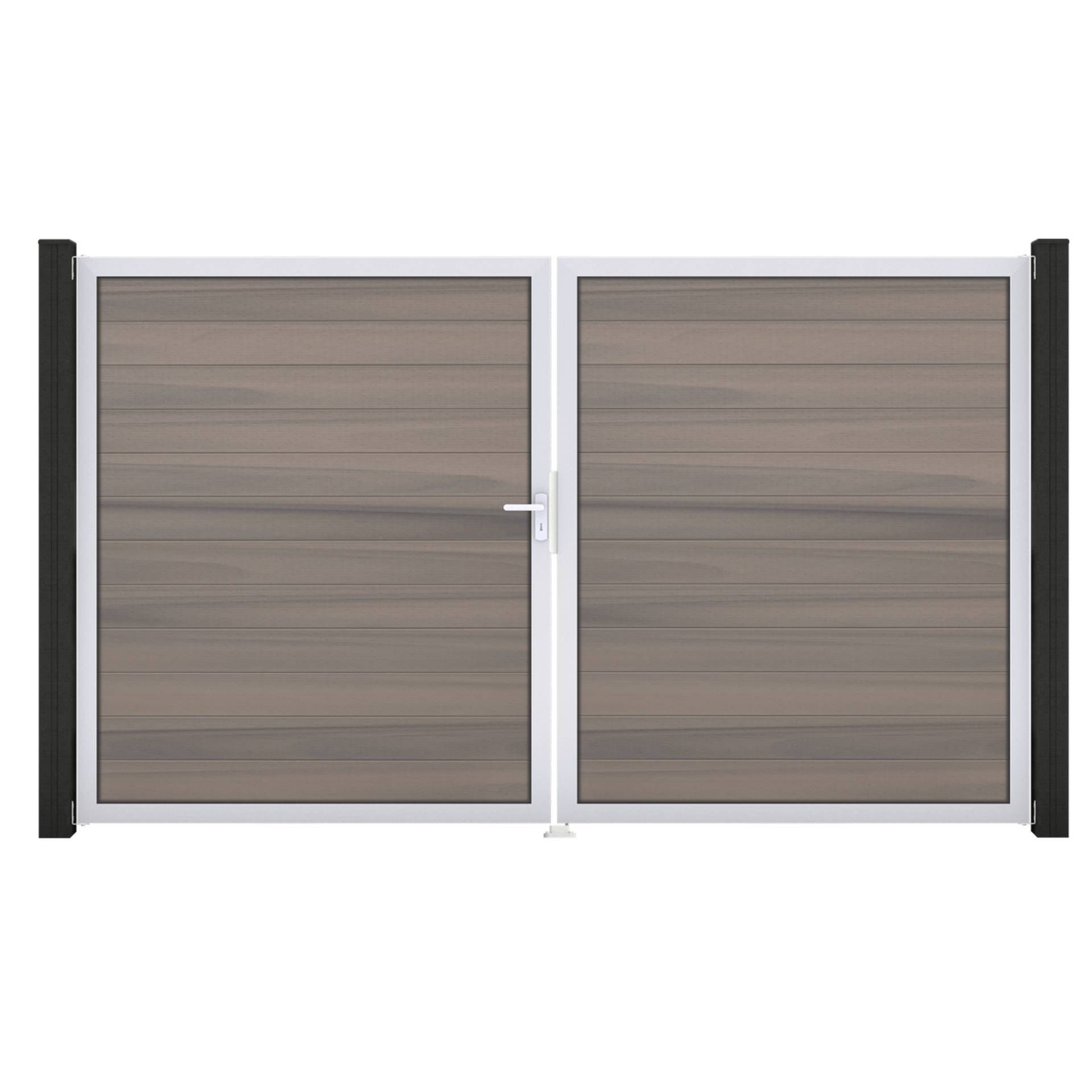 GroJa Doppeltor 'Solid' BPC/Aluminium DIN links braun/grau/silber 300 x 180 cm GroJa Doppeltor 'Solid' BPC/Aluminium DIN links braun/grau/silber 300 x 180 cm von GroJa